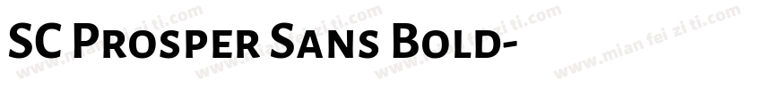 SC Prosper Sans Bold字体转换